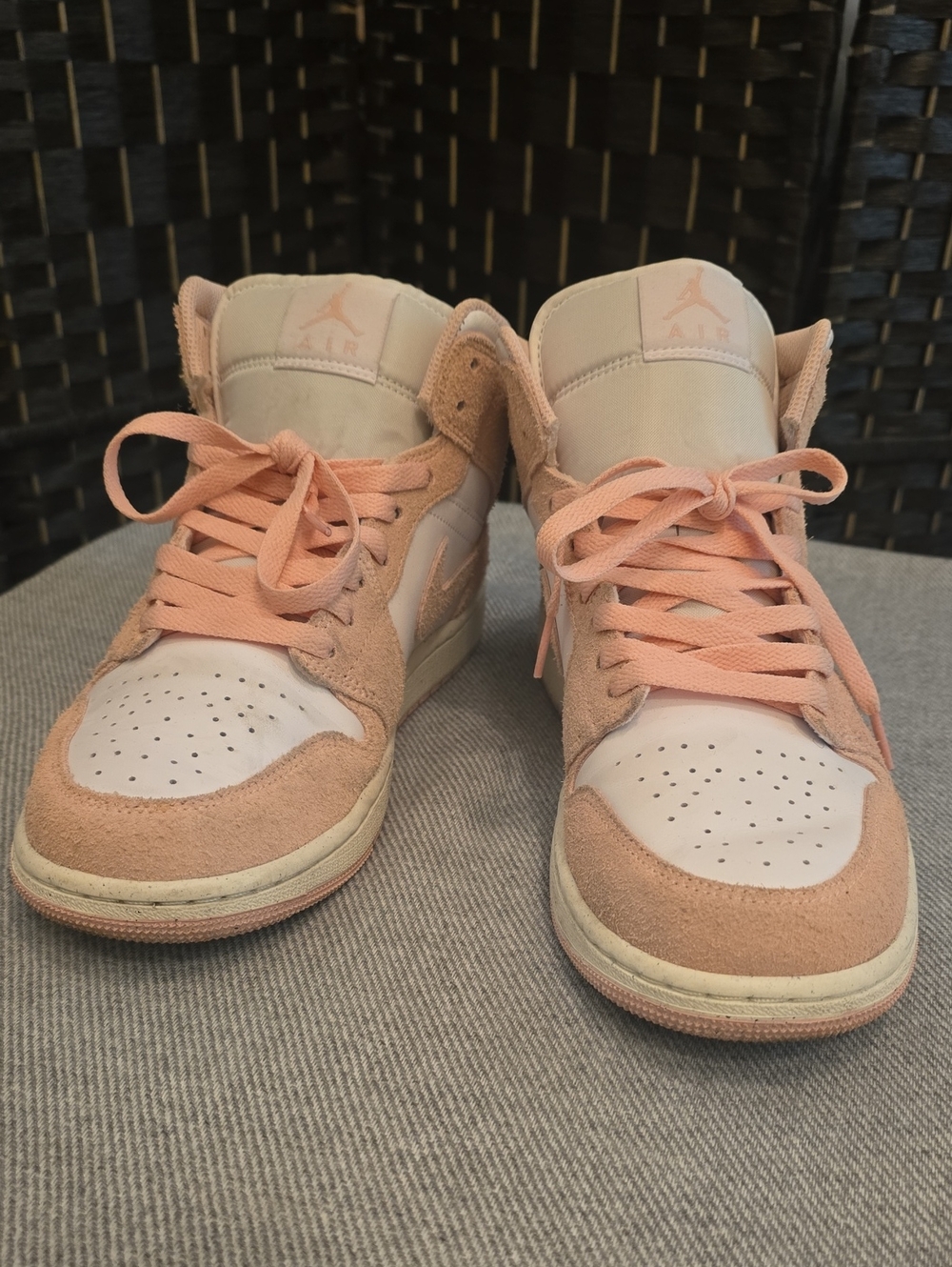 Nike Air Jordan 1 Mid SE "Legend Pink" Suede Sneakers, Special Edition, Mens 9.5